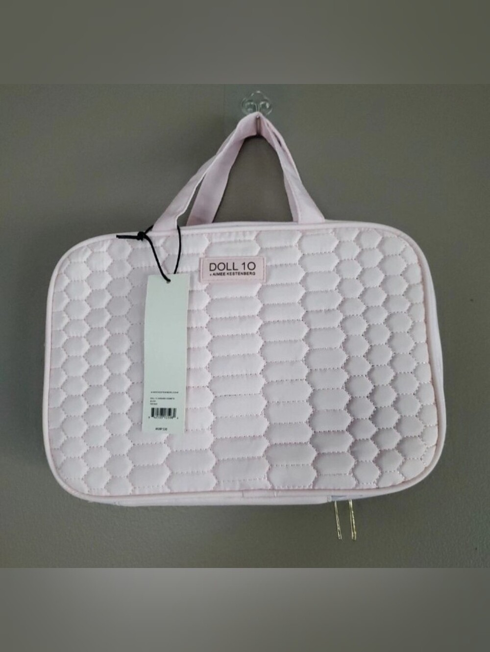 Doll 10 Makeup Cosmetic Bag in Pink Hanging Traveler Brand New